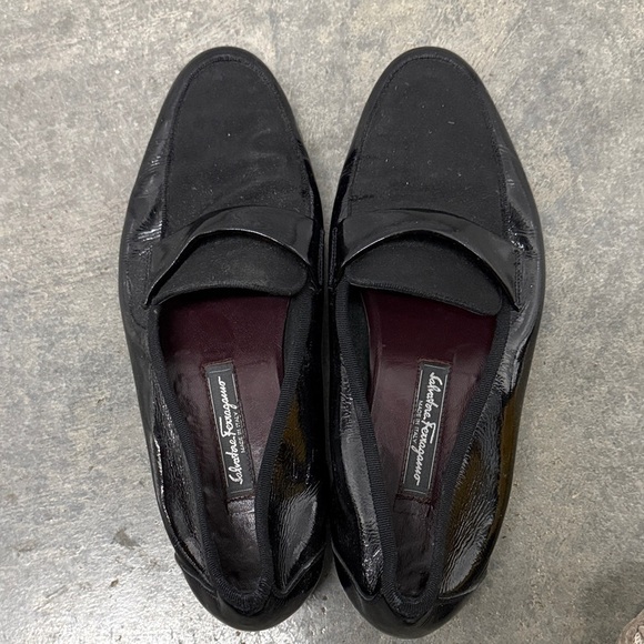 Salvatore Ferragamo Glossy Black Men\'s Slip-Ons main image 4